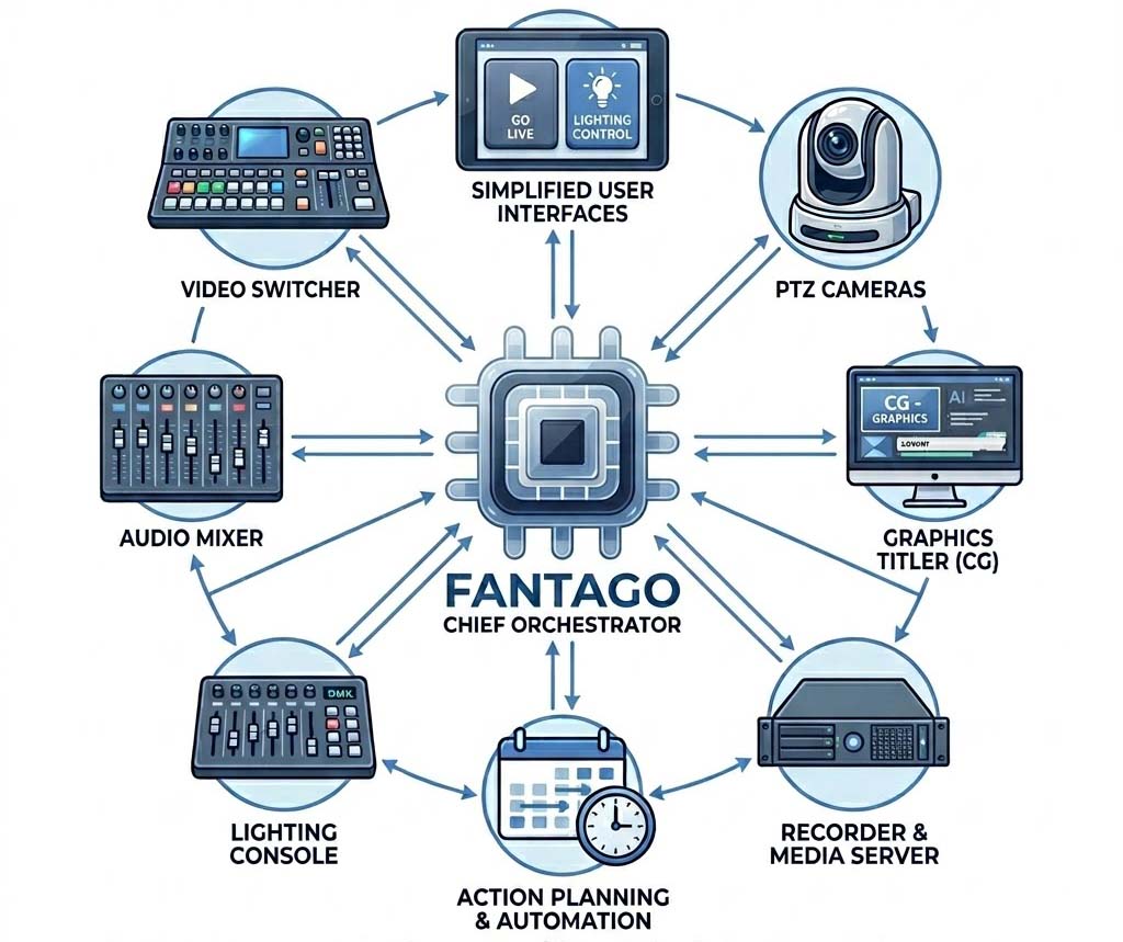 Fantago network orchestration diagram