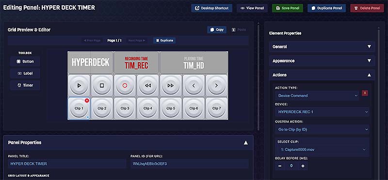 Fantago panel builder — custom virtual control surface